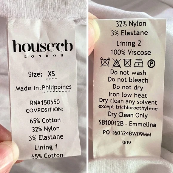 NEW House of CB Emmelina White Vintage Rose Print Dress XS - Picture 17 of 17